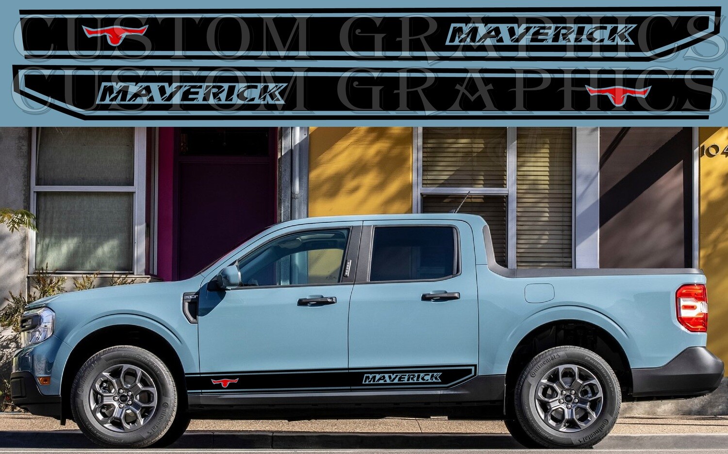 2x body decals side stripes Compatible with Maverick