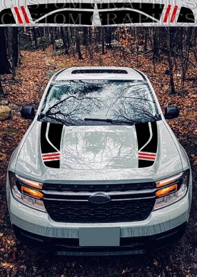 Hood Decals Set Kit Compatible with Maverick