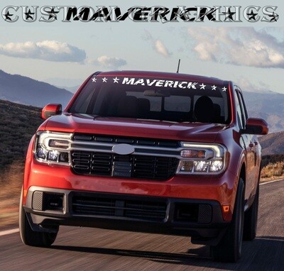 Front Glass Vinyl Decal Compatible with Maverick