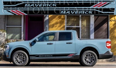 Side Stripe Decal Graphic Sticker Kit Compatible with Maverick