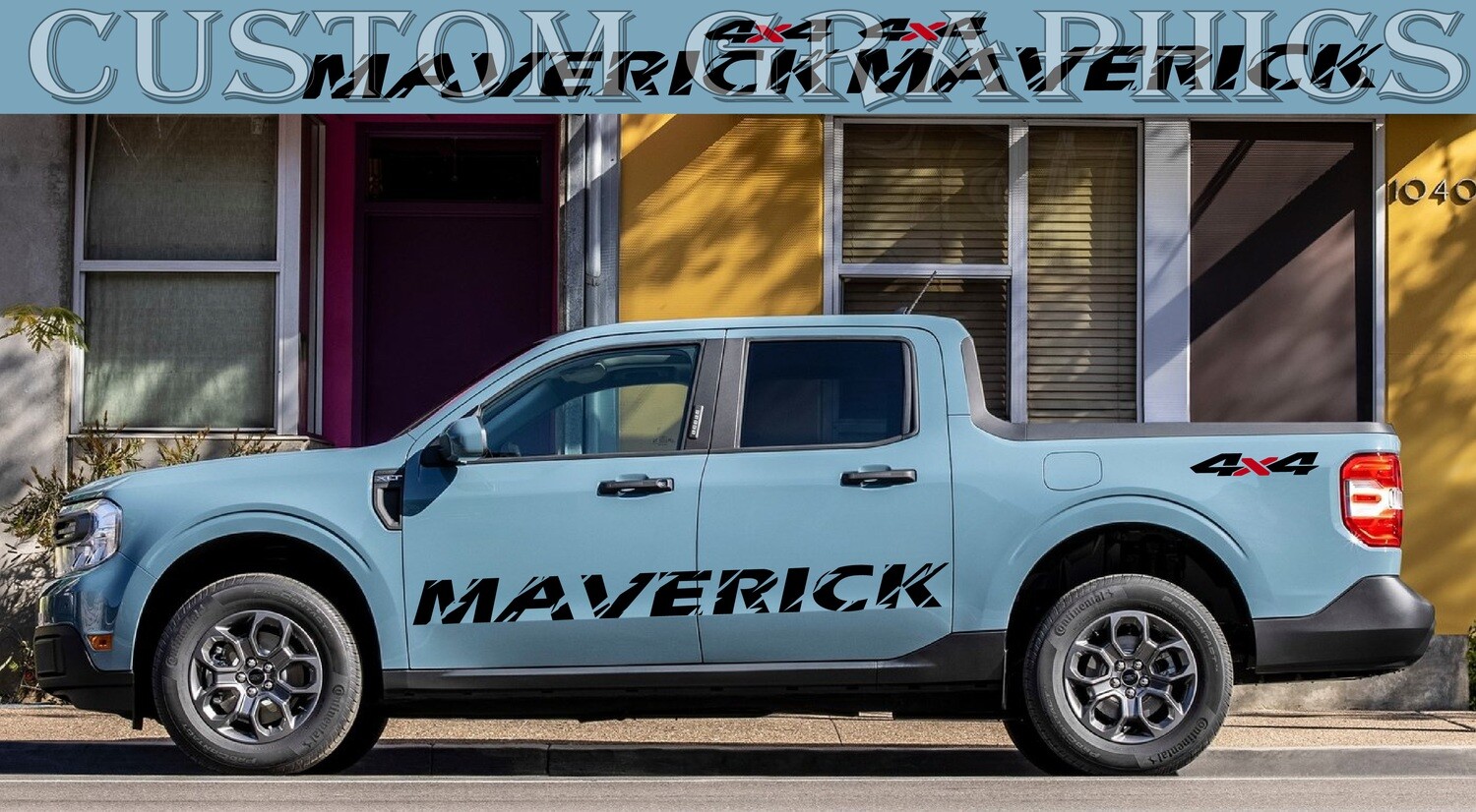 4x body decals side stripe sticker Compatible with Maverick