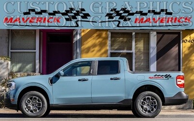 Sport Sticker Decal Side Door Stripes Compatible with Maverick