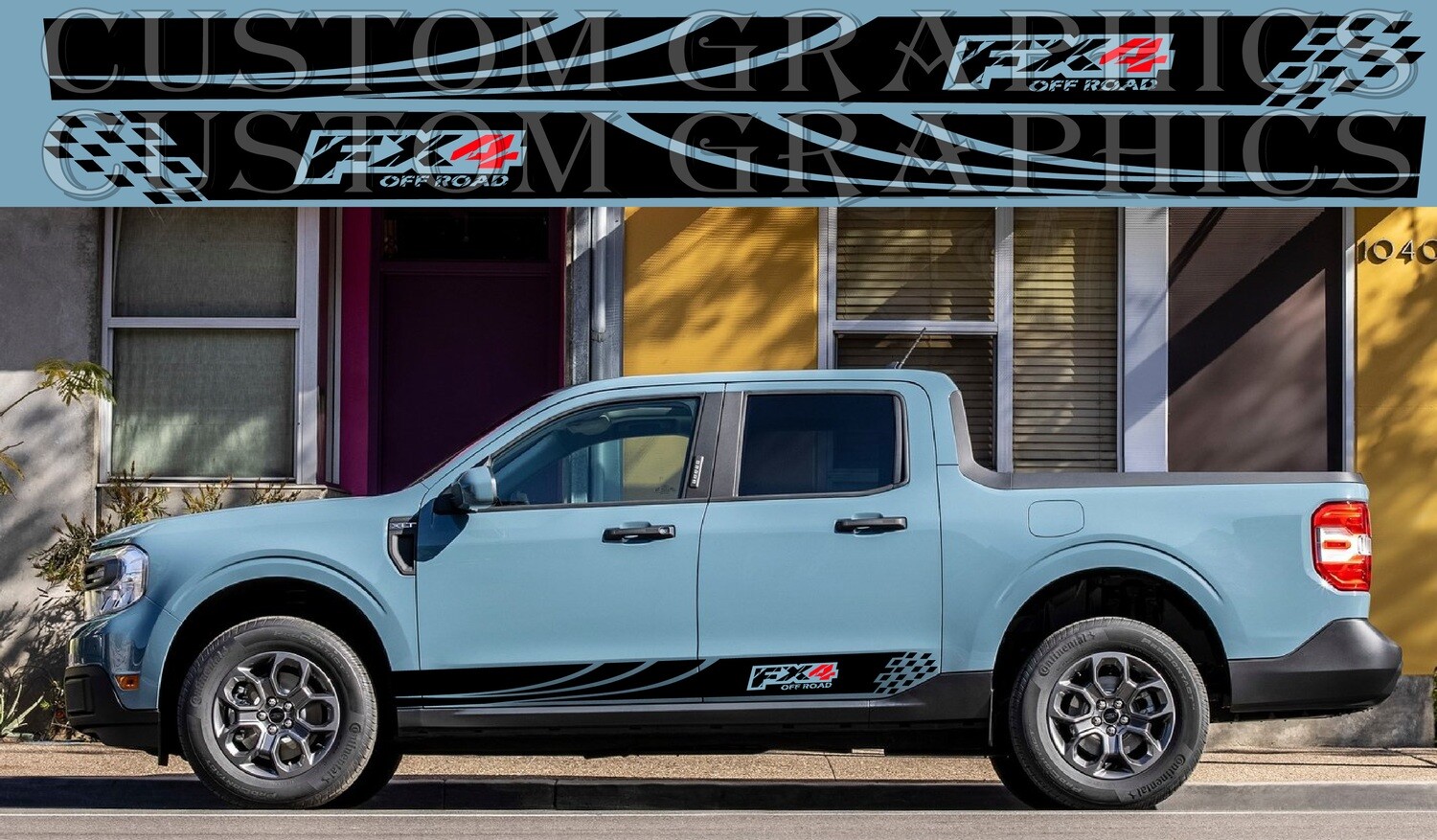 Set of Stickers Decal Stripe body kit Compatible with Maverick FX4 Off Road