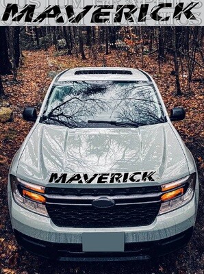 Hood Decal Sticker Vinyl Inscription Compatible with Maverick