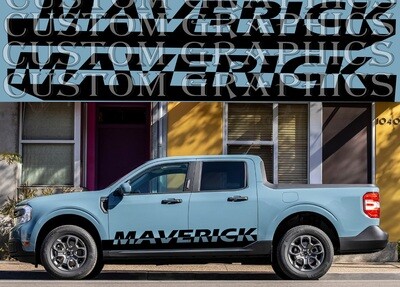 Pair of Sport Side Stripes Decal Sticker Vinyl Compatible with Maverick