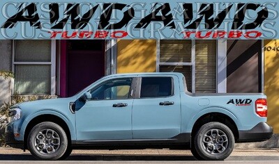 Sport Side door sticker racing design Compatible with Maverick AWD turbo