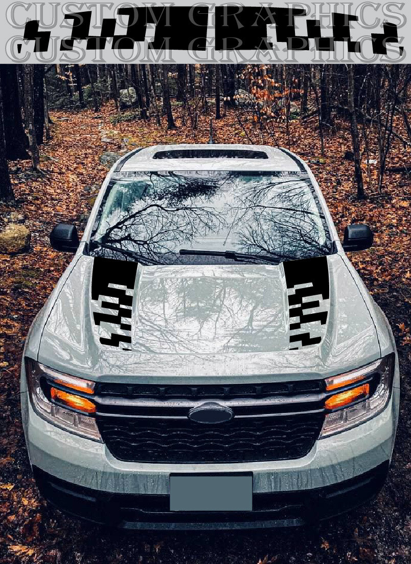 Hood Decal Sticker Vinyl Compatible with Maverick
