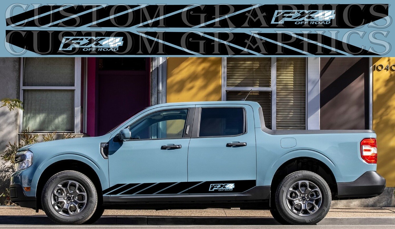 Set of Racing Side Stripes Compatible with Maverick FX4 Off Road