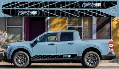 Set of Racing Side Stripes Compatible with Maverick FX4 Off Road