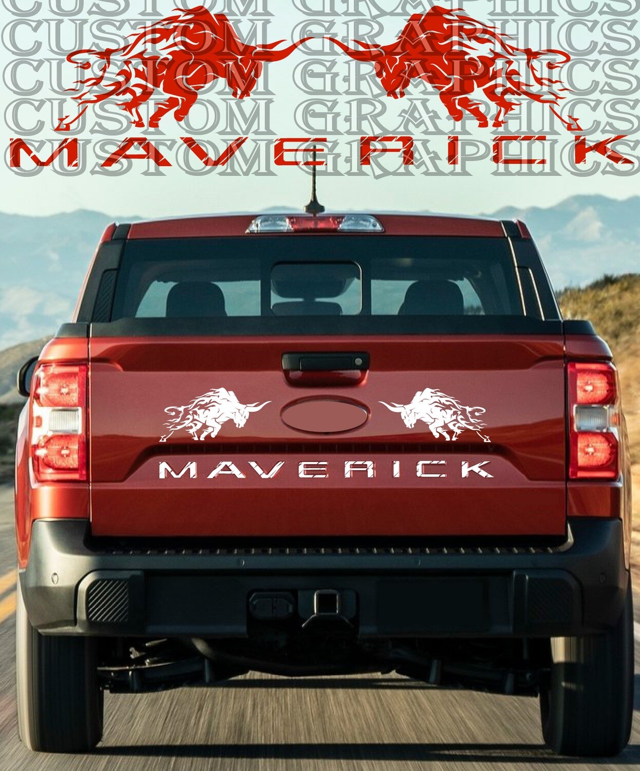 Hit the Road in Style: Vinyl Stickers for Cars Decals Tailgate Compatible with Maverick
