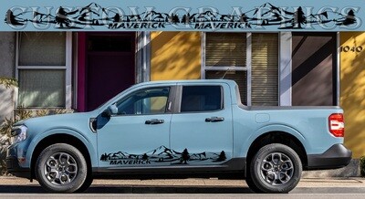 Mountains Decal Stripes Kit Compatible with Maverick