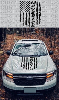 American Flag hood Decal Compatible with Maverick
