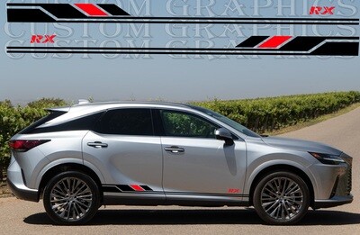 Set of Racing Side Stripes Decal Compatible with RX 2023