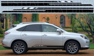 2x body decals side stripes Compatible with RX350 2008-2015
