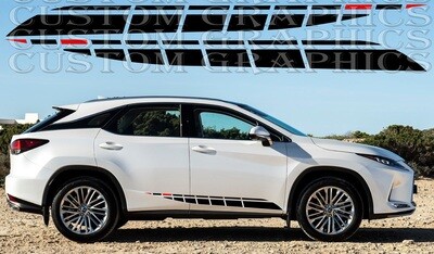 Side Door Stripe Custom kit Compatible with RX350 2016-2022