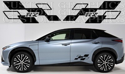 2X Side door stripe vinyl decal graphic sticker Kit Compatible with RZ