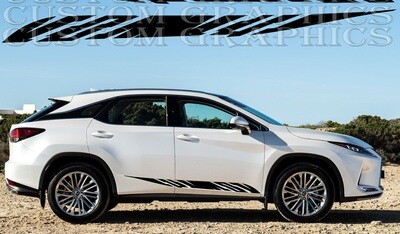 Decal Graphic Sticker Door Sport Stripe Kit Compatible with RX350 2016-2022