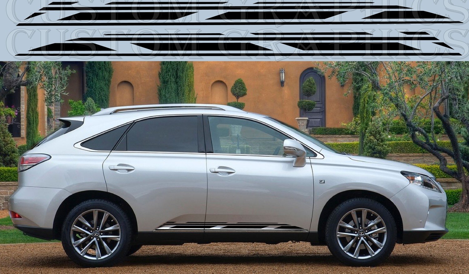 Side Door Stripe Custom kit Compatible with RX350 2008-2015