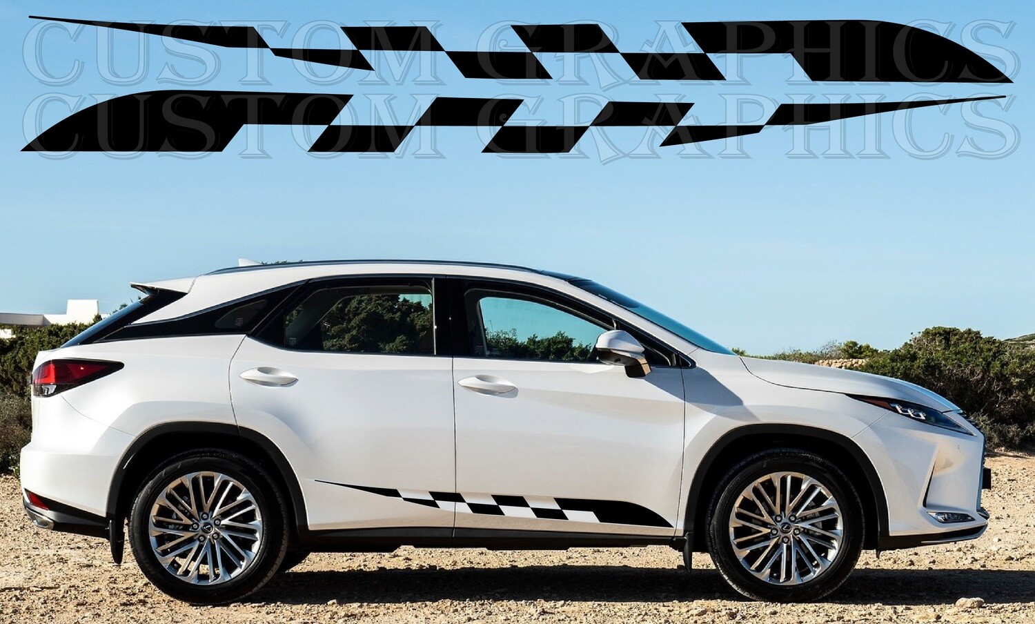Side door vinyl decal sticker Compatible with RX350 2016-2022