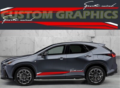 2x body decals side stripes Compatible with NX