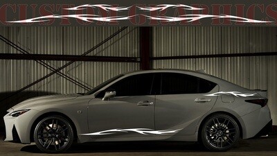 Tribal design Side door vinyl decal sticker Compatible with IS500