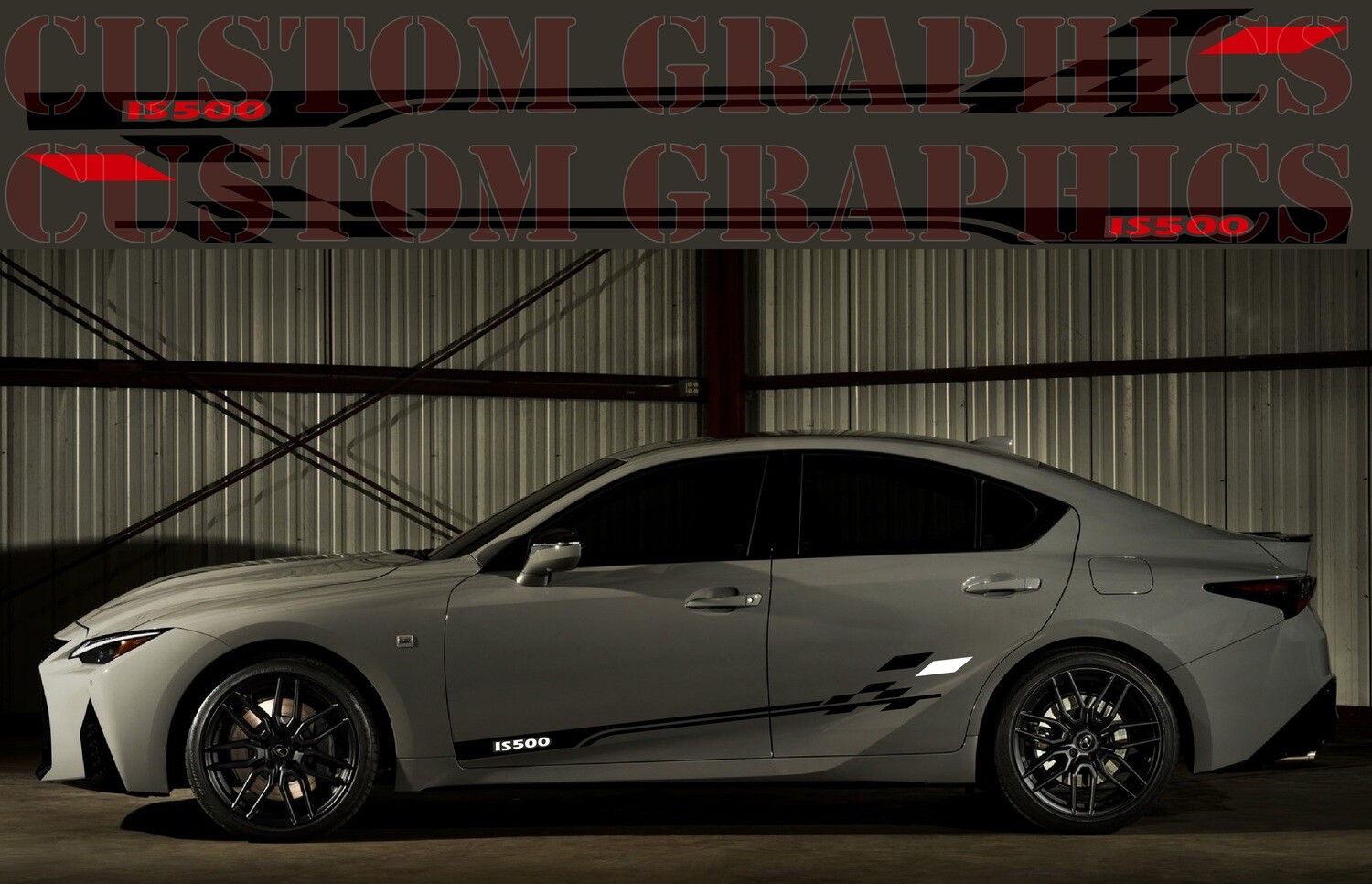 2x body decals side stripes Compatible with IS500