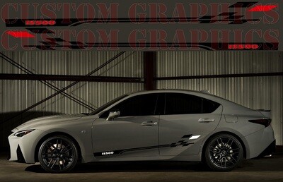2x body decals side stripes Compatible with IS500