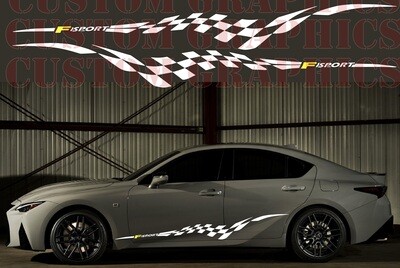 2x body decals side stripe sticker logo graphics vinyl Compatible with IS500