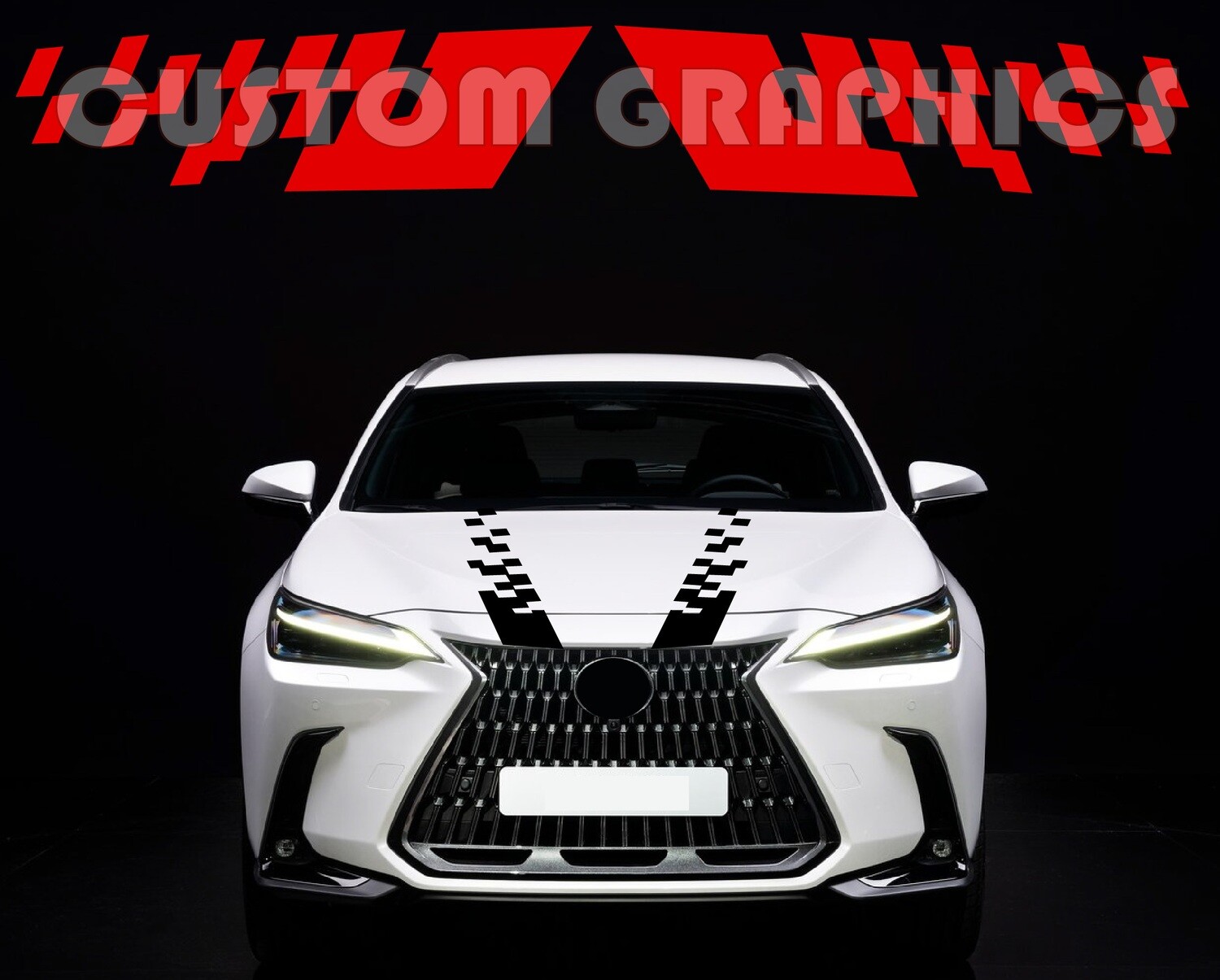 Custom Hood Auto Vinyl Graphics Decals Compatible with NX