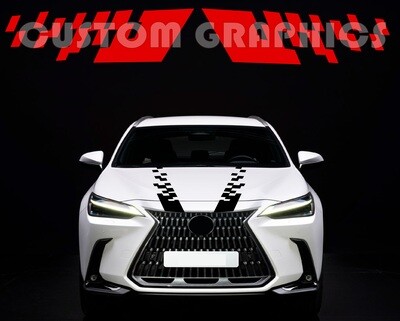 Custom Hood Auto Vinyl Graphics Decals Compatible with NX