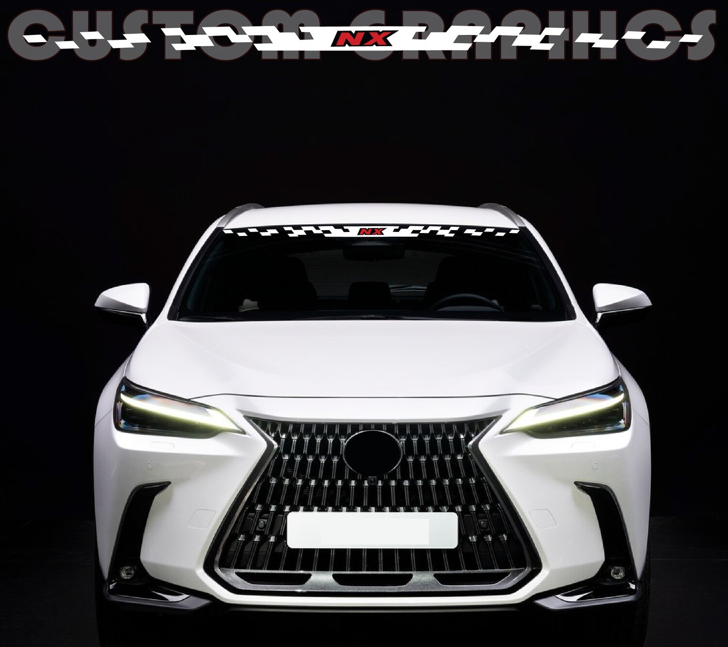 Custom Front Glass Auto Vinyl Graphics Decals Compatible with NX