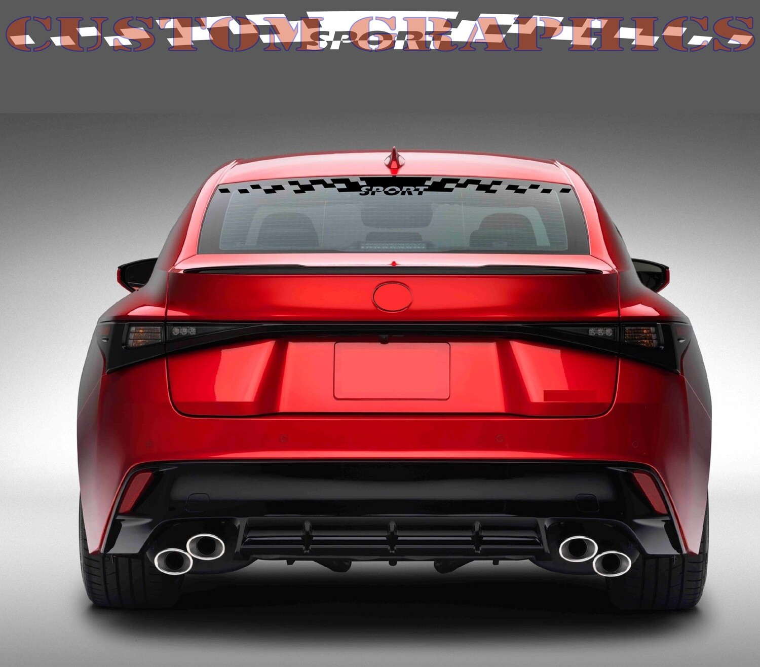 Back Glass vinyl decal sticker Compatible with IS500