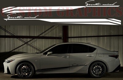 Side door vinyl decal sticker Compatible with IS500
