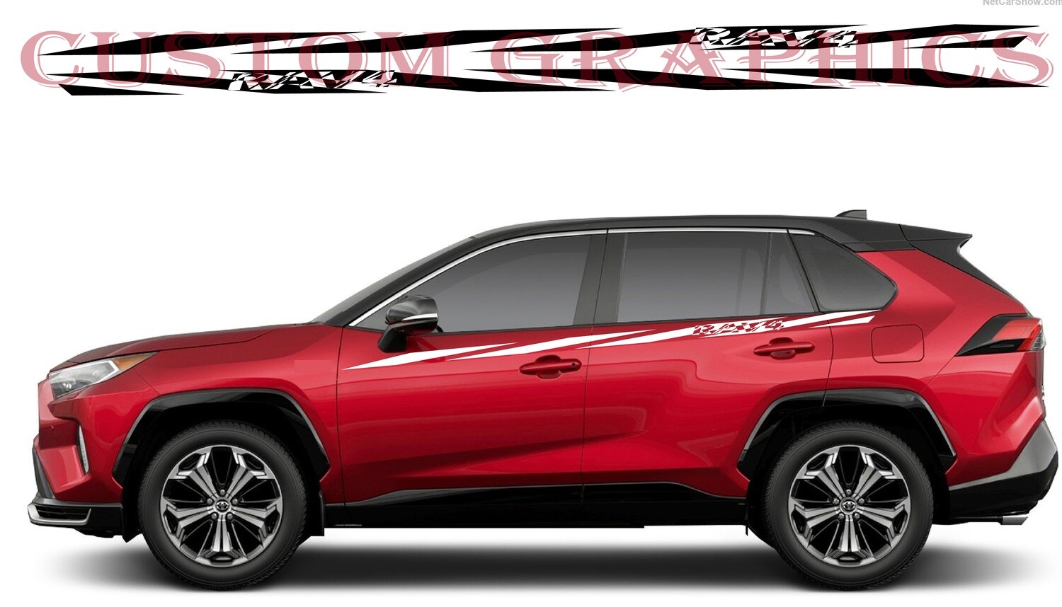 Vinyl Decal Custom Stickers Graphic kit Compatible with  Rav4 Prime 2021