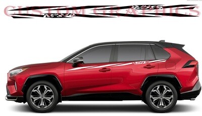 Vinyl Decal Custom Stickers Graphic kit Compatible with  Rav4 Prime 2021