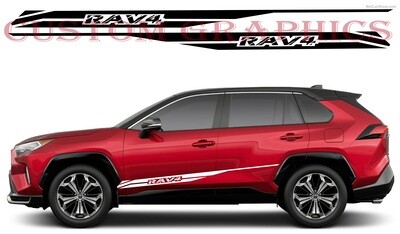 Side Stripe Decal Graphic Sticker Kit Compatible with  Rav4 Prime 2021