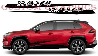 Stripe Decal Graphic stickers Kit Compatible with  Rav4 Prime 2021