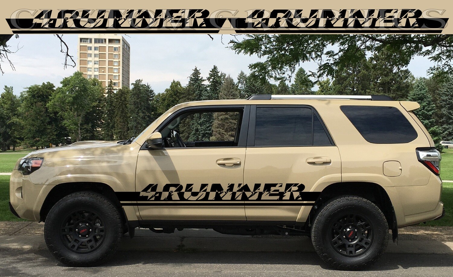 Pair of Sport Side Stripes Decal Sticker Vinyl Compatible with 4Runner TRD Pro