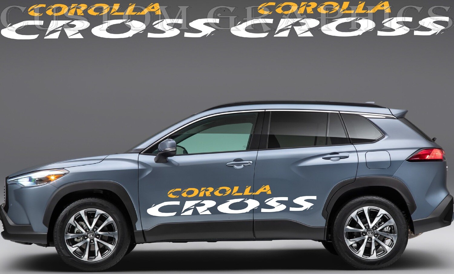 2x body decals side stripes Compatible with Corolla Cross 2022