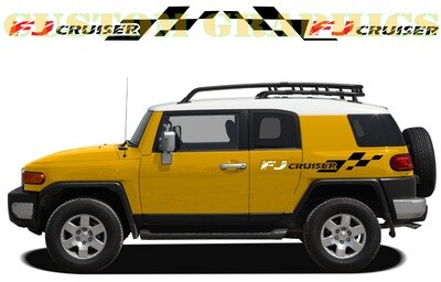 Sticker Door Sport Stripe Kit Compatible with Toyota FJ Cruiser