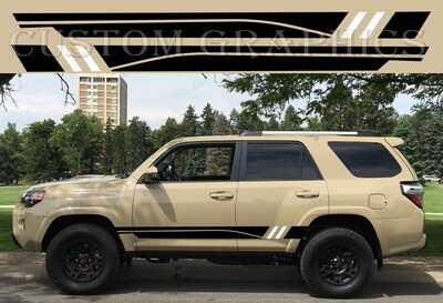 Pair of Sport Side Stripes Decal Sticker Vinyl Compatible with 4Runner TRD Pro