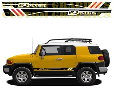 Stripe Decal Graphic stickers Kit Compatible with FJ Cruiser