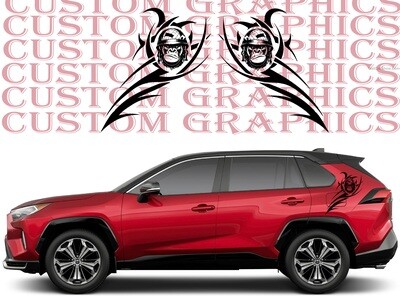 Set of Stickers Decal Stripe body kit Compatible with Rav4 Prime 2021