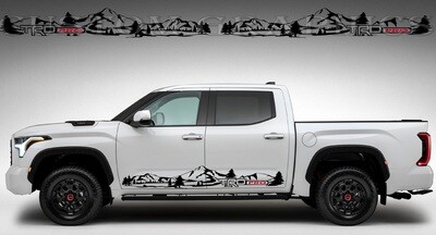 2x Mountains decals side stripes Compatible with Tundra 2022