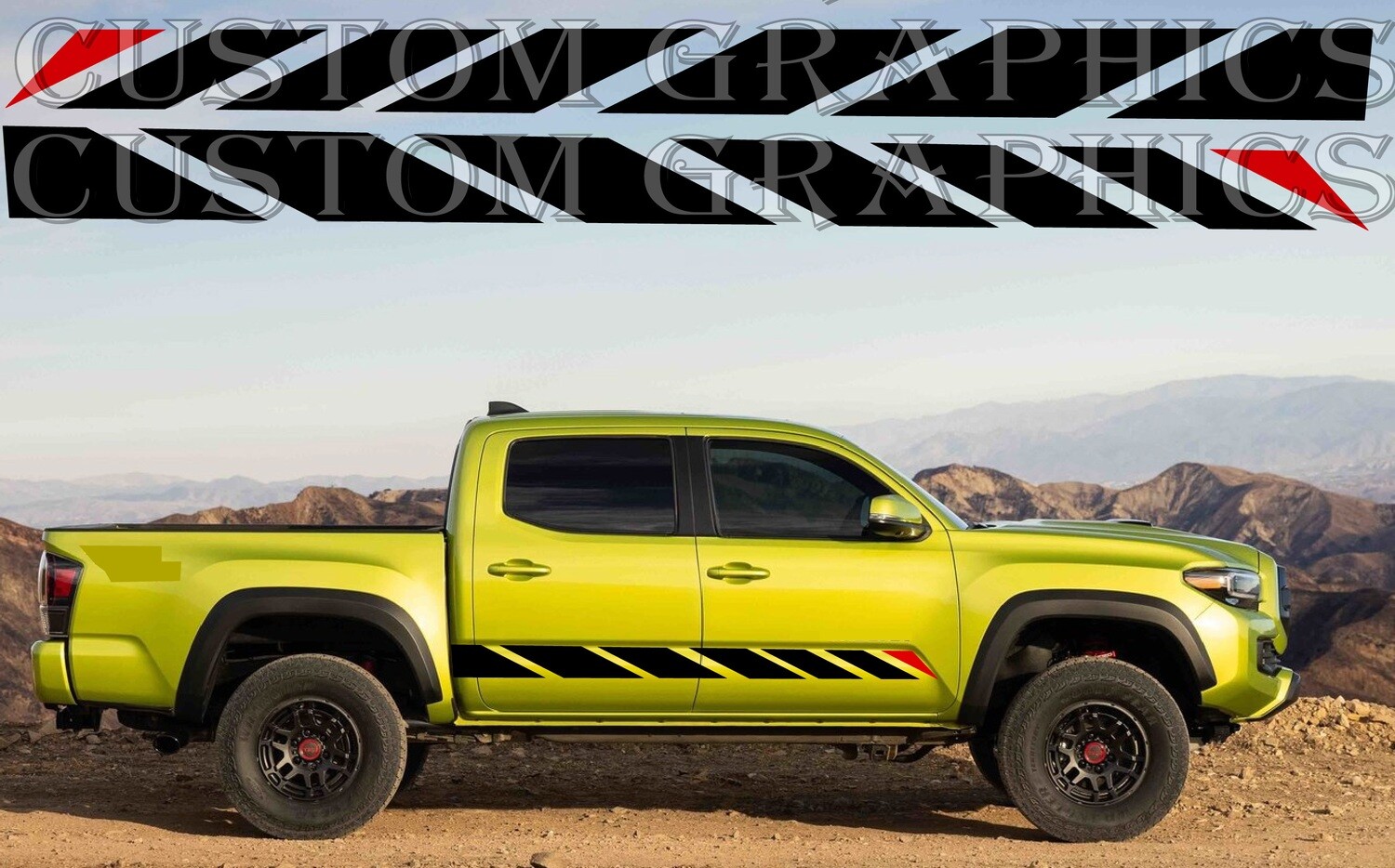 Side Door Stripe Custom kit Stickers Set Kit Compatible with Tacoma Trail Edition 2022