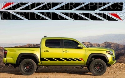 Side Door Stripe Custom kit Stickers Set Kit Compatible with Tacoma Trail Edition 2022