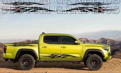 4x Tribal Decal Graphic Sticker Door Sport Stripe Kit Compatible with Tacoma Trail Edition 2022