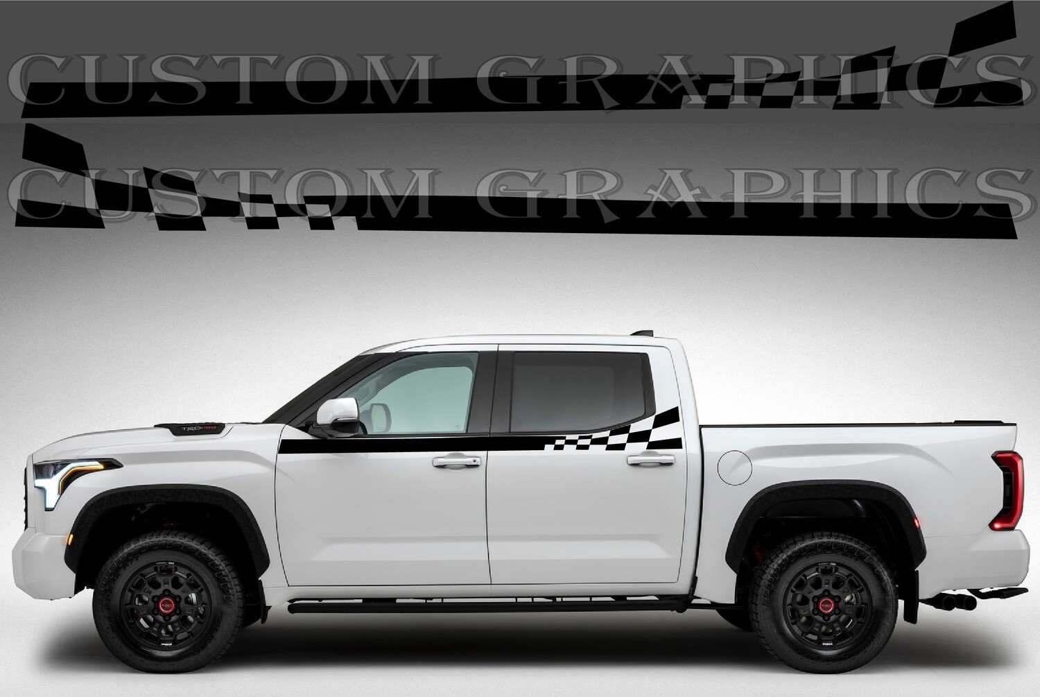 Set of Racing Side Stripes Decal Sticker Graphic Compatible with Tundra 2022