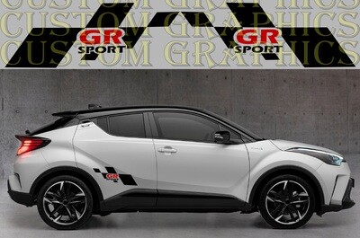 Set of Stickers Decal Stripe body kit Compatible with C-HR GR Sport