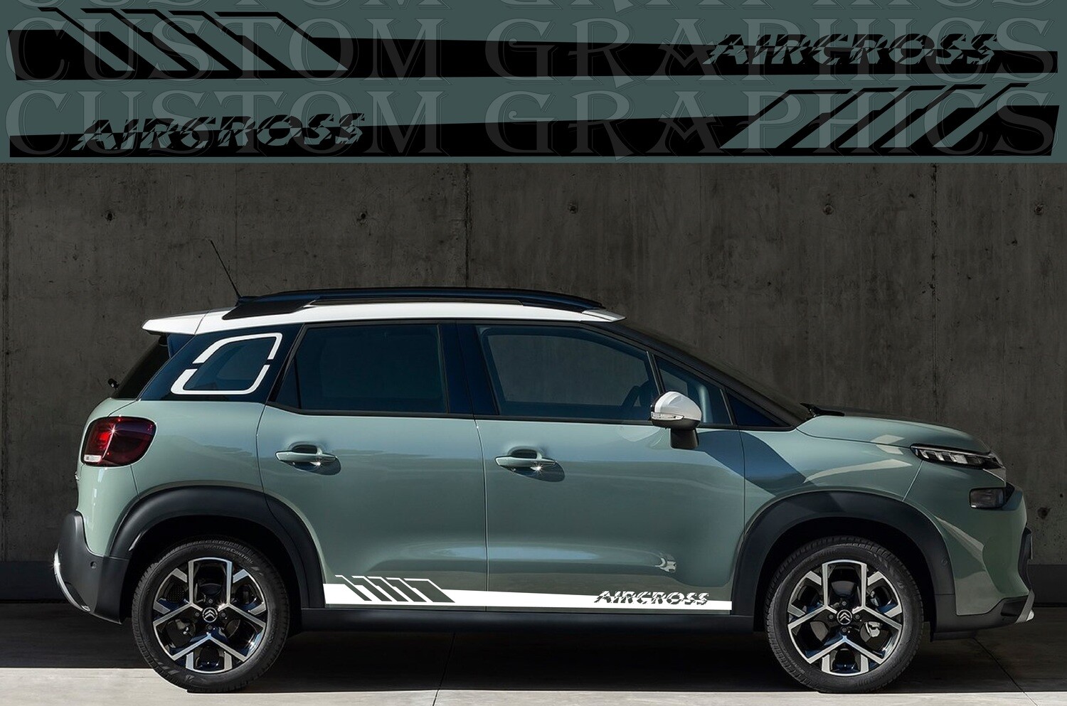 Side Door Stripe Custom kit Stickers Set Kit Compatible with C3 Aircross 2022